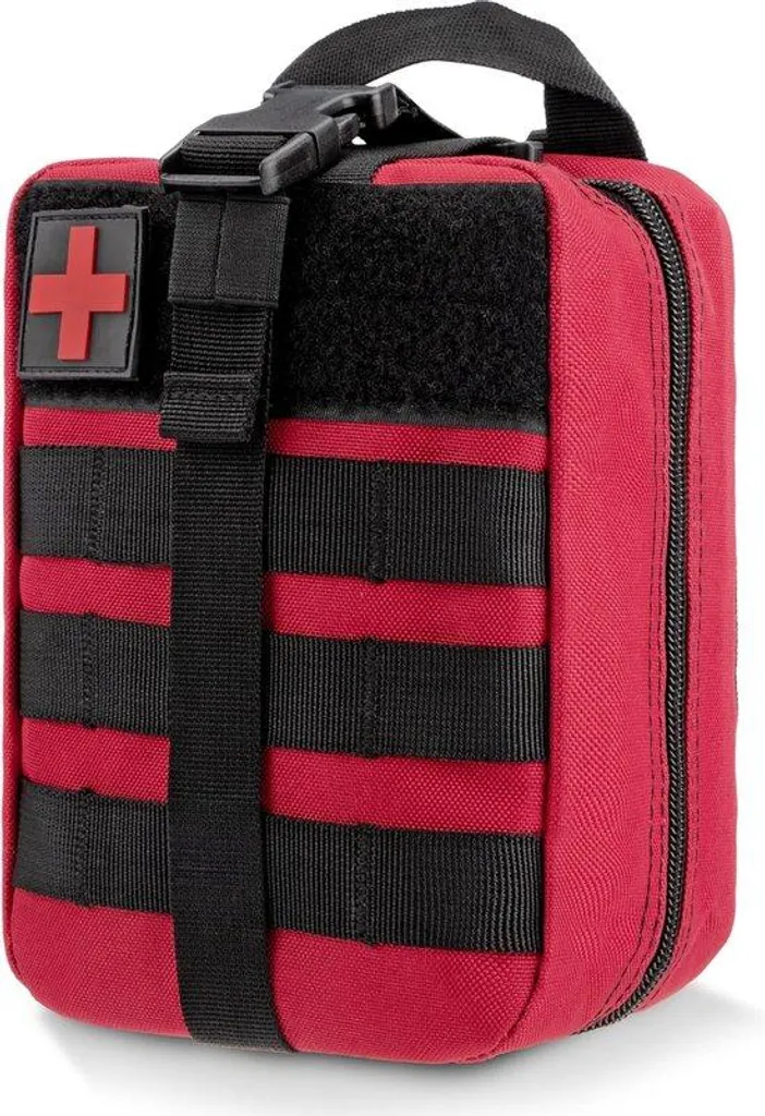 Trousse de secours étanche et amovible - Équipement médical rouge