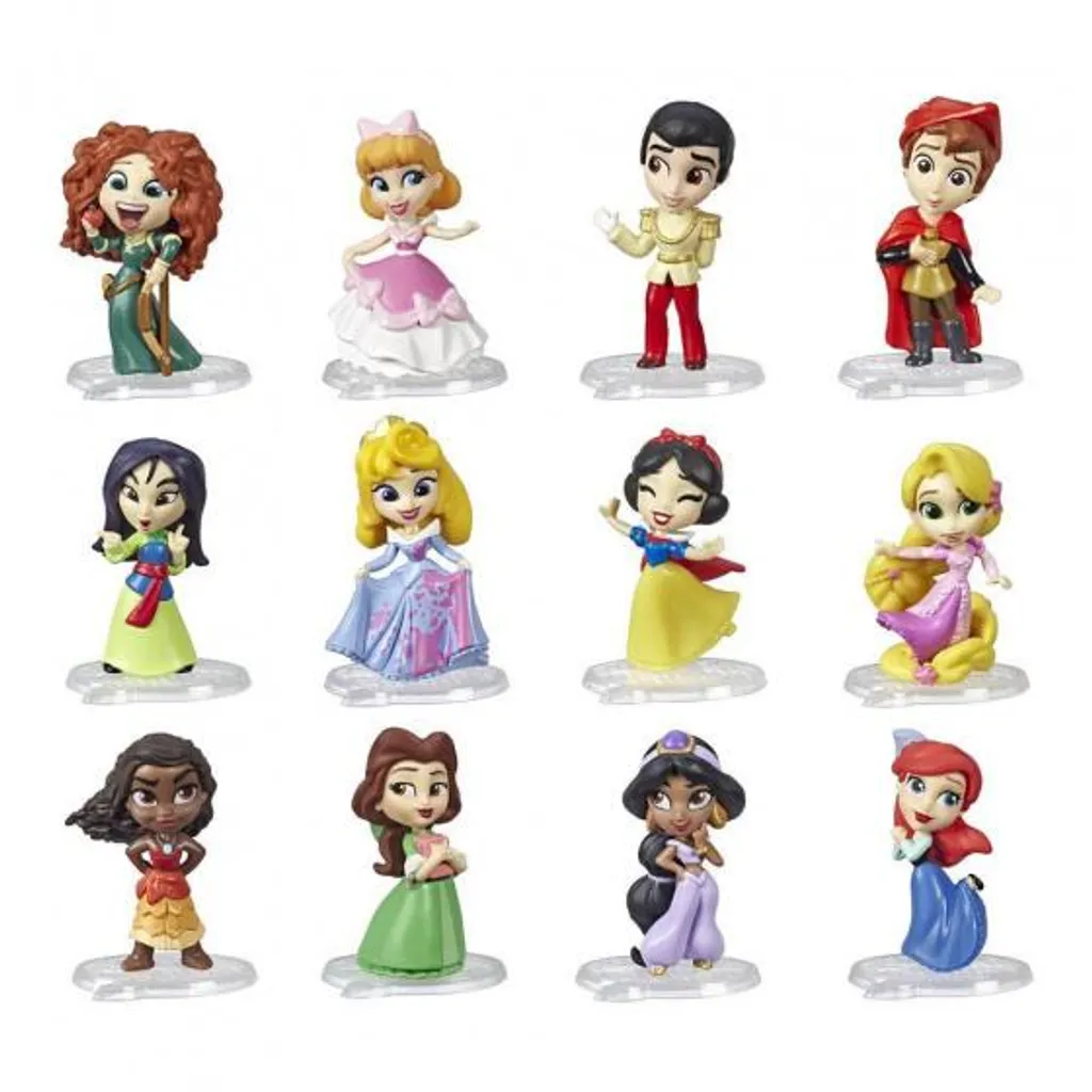 Figurines princesses pour gâteaux et jeux lot de 4 statuettes 5 cm