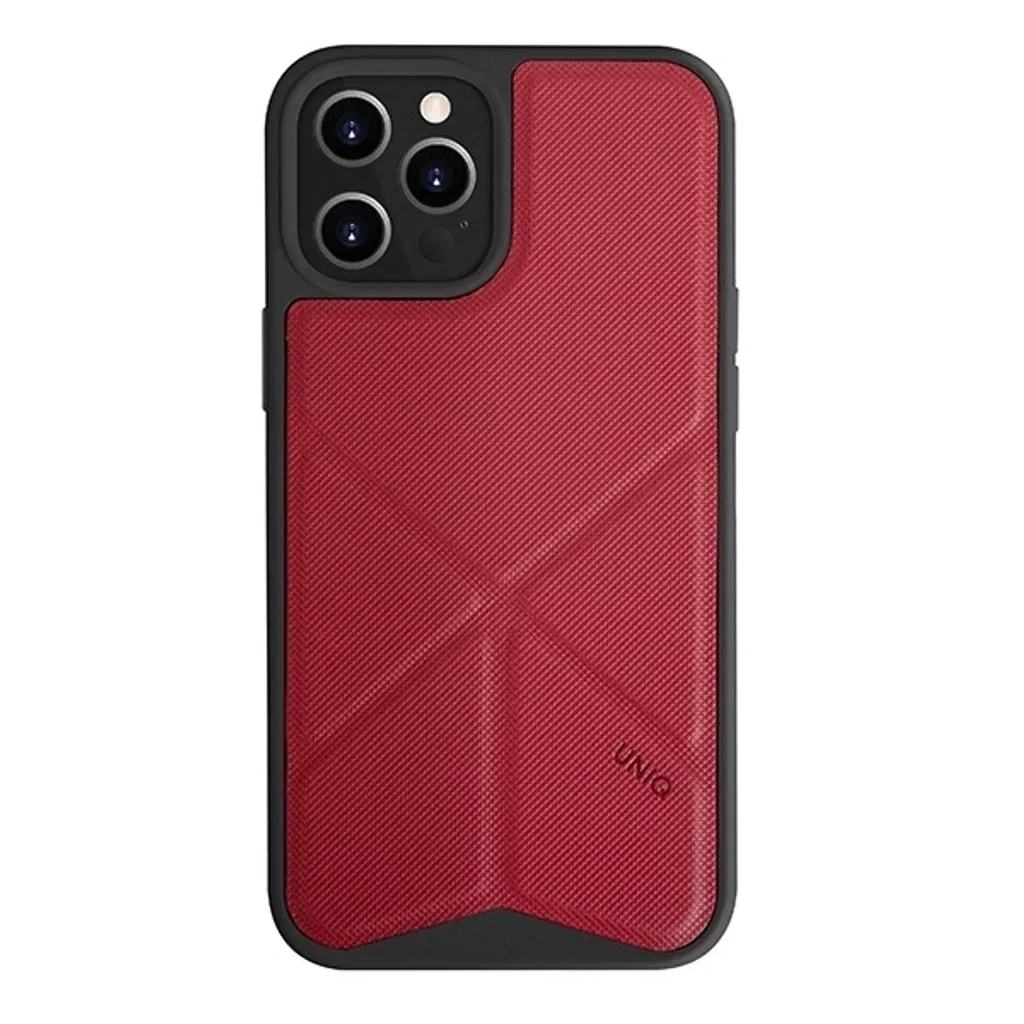 Uniq Transforma iPhone 12 Pro Max Rosso - Custodia con Stand Magnetico