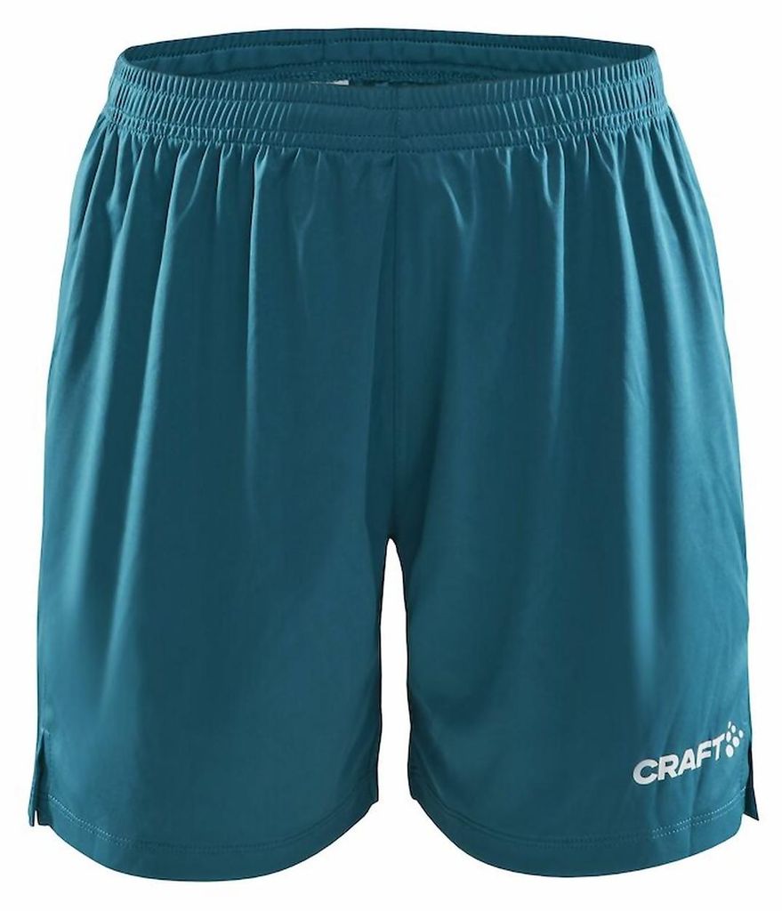 Craft Damen Sport-Shorts Squad einfarbig aus 100% Polyester mit Kordelzug im Bund