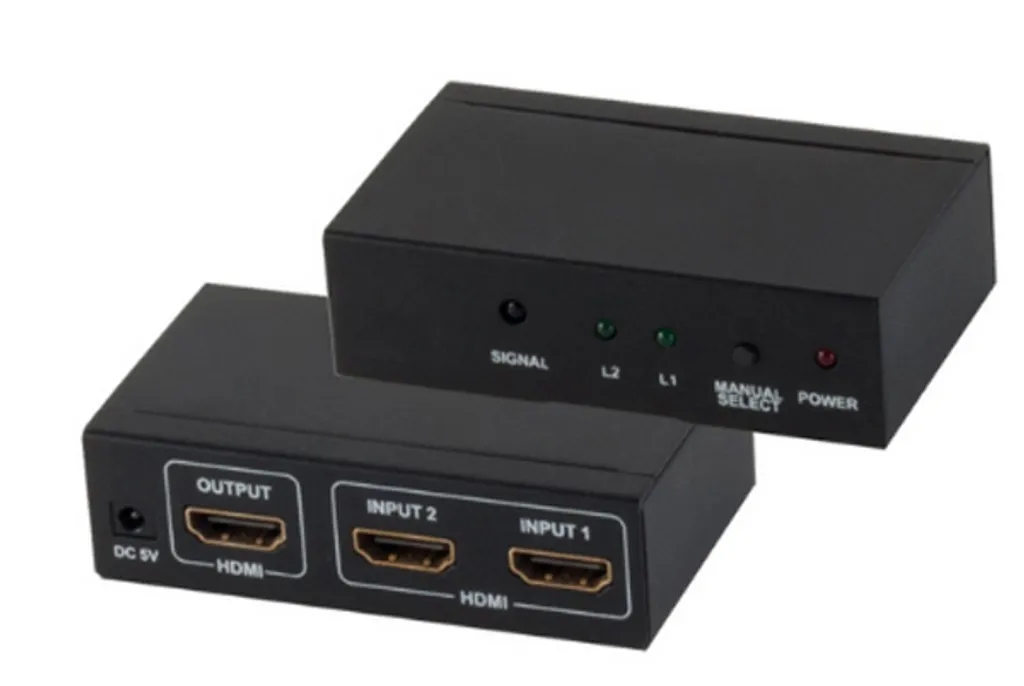 Switch HDMI 2 ports bidirectionnel haute performance shiverpeaks noir