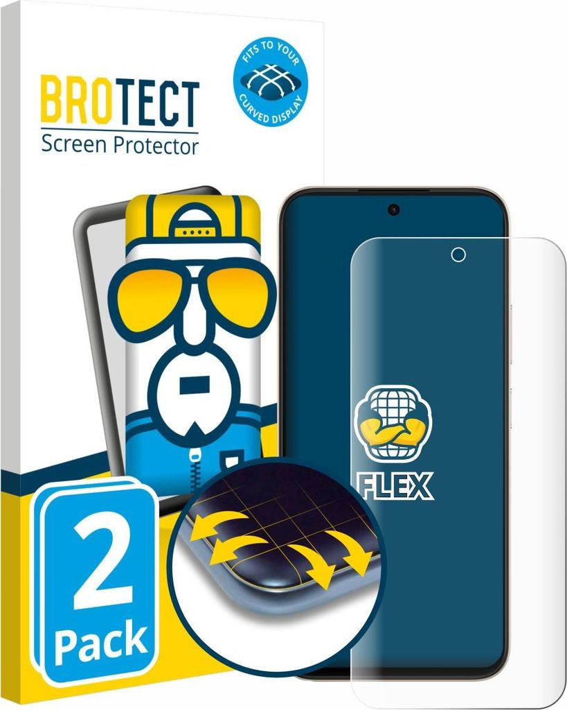 2x BROTECT Fullscreen Schutzfolie für Oppo A6c Displayschutz Folie Fullcover Klar Transparent