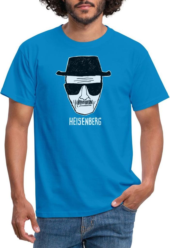 Spreadshirt Breaking Bad Heisenberg Skizze Zeichnung Männer T-Shirt, L, Royalblau