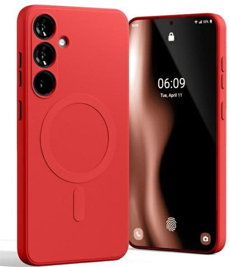 Mercury MagSafe Semi-Silicone Sam S24 FE S721 rote Schutzhülle