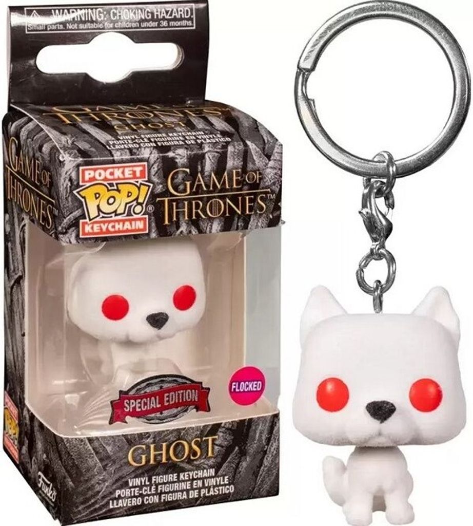 Funko Pocket POP! Keychain Schlüsselanhänger Game of Thrones - weißer Wolf Ghost