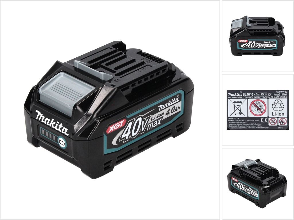 Makita BL 4040 Batterie 40 V 4 Ah avec affichage LED - Image du produit 