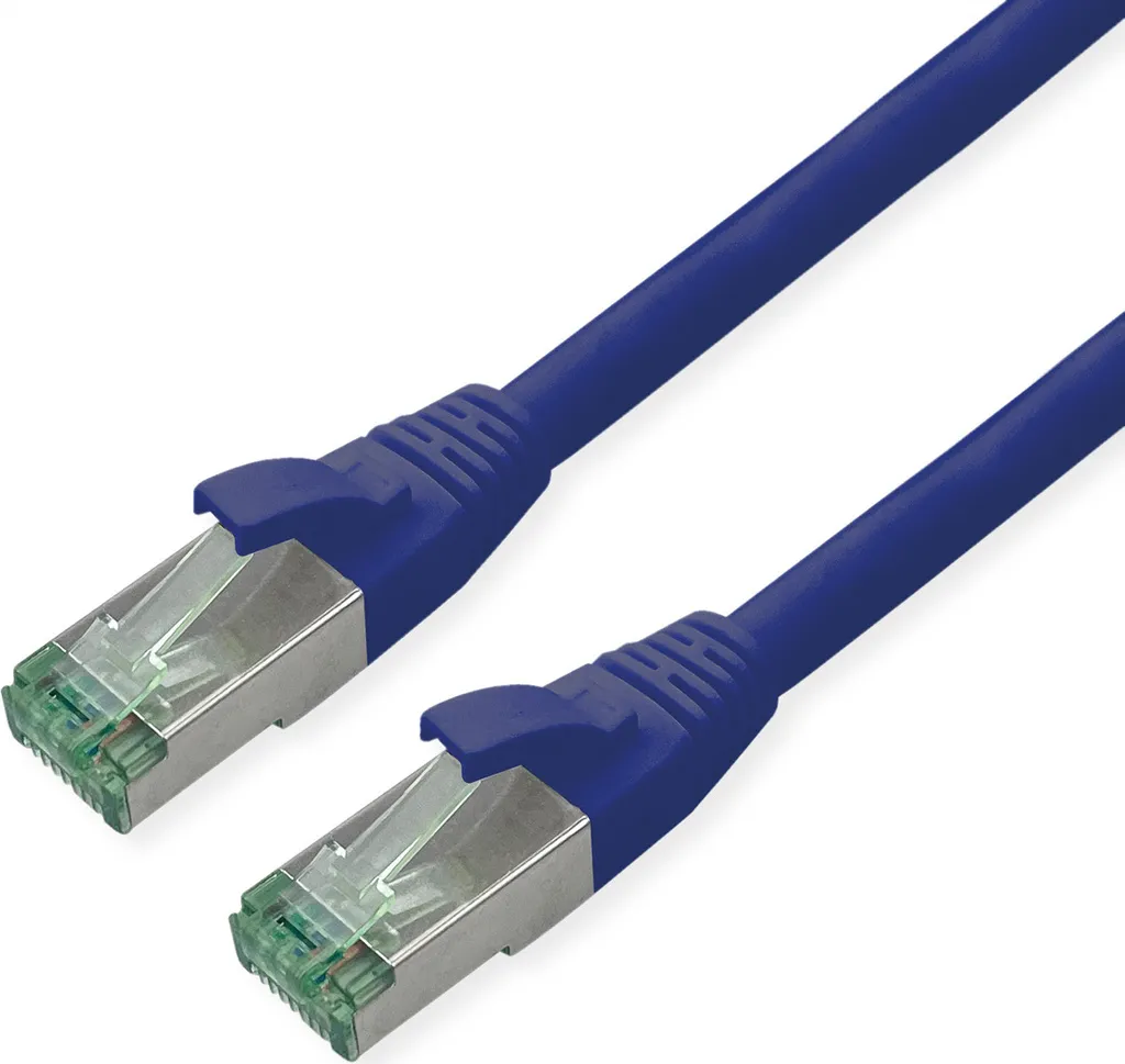 ROLINE RM Cavo Patch Cat.6A S/FTP 0,3m Blu | Rete 10Gb Professionale