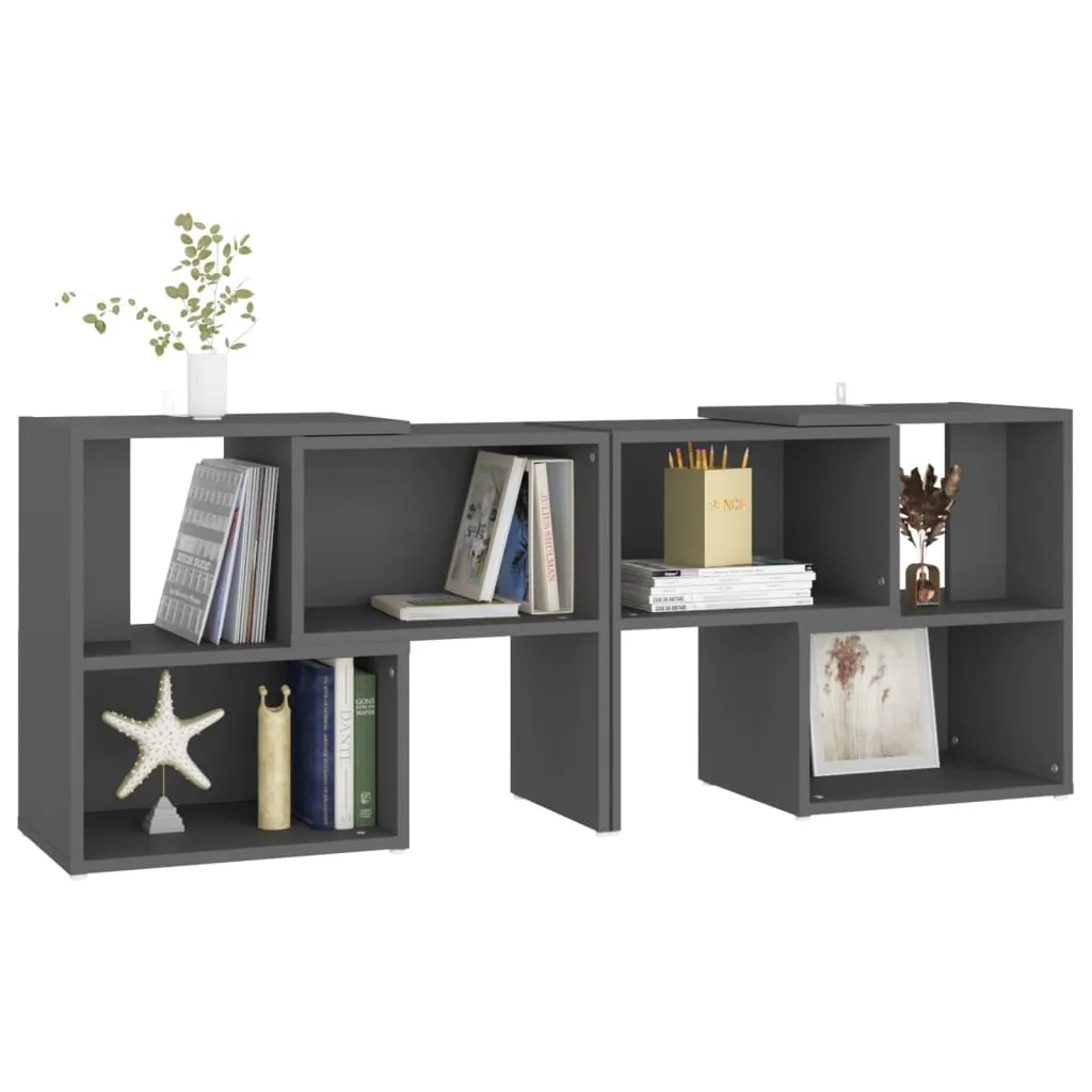 Banc TV Gris Anthracite 104 cm - Buffet Bas Multimédia Gain de Place - 5