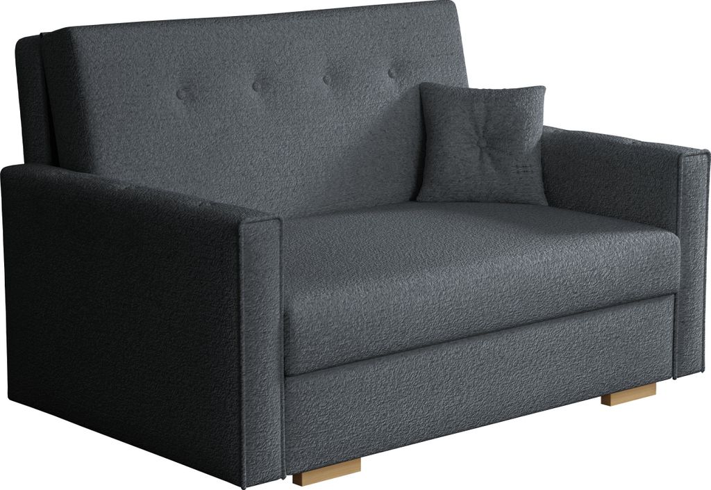 MIRJAN24 Schlafsofa Viva Sonic II, Couch mit Schlaffunktion und Bettkasten, 2-Sitzer (Farbe: Coral 80)
