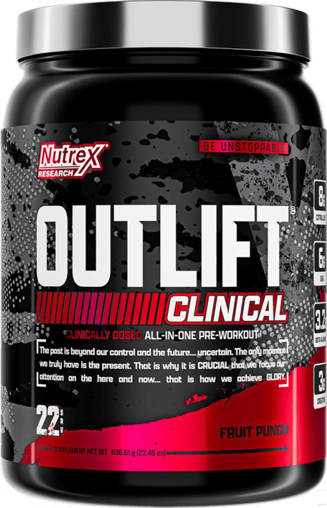 Nutrex Research Outlift Clinical Edge (22 Serv) Fruit Punch - Pre-Workout - Pre-Workout Booster