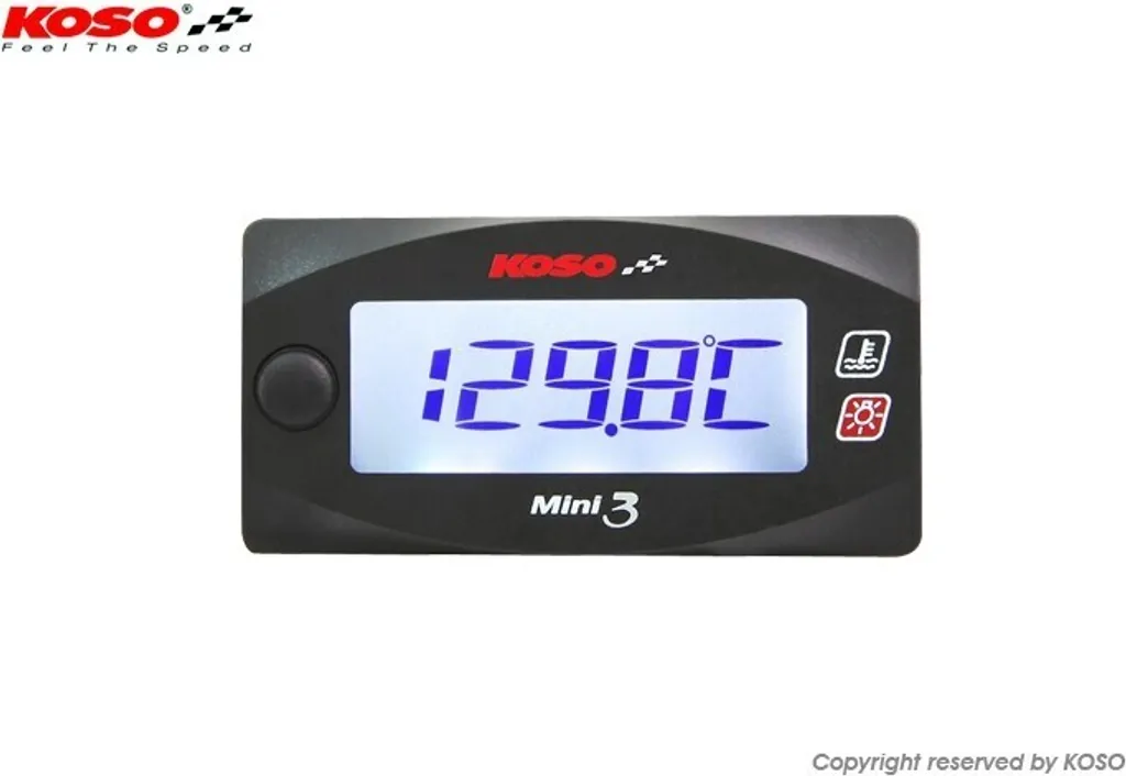 Thermomètre Digital Double Koso Mini 3 pour circuit de refroidissement
