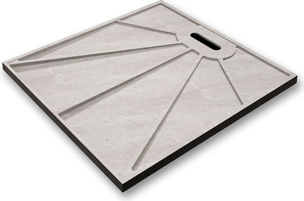80x80x3cm Rechteck/Quadrat Duschtasse Schwarz Stein-Effekt Duschwanne mit Ablaufgarnitur Brausewanne Für Duschkabine