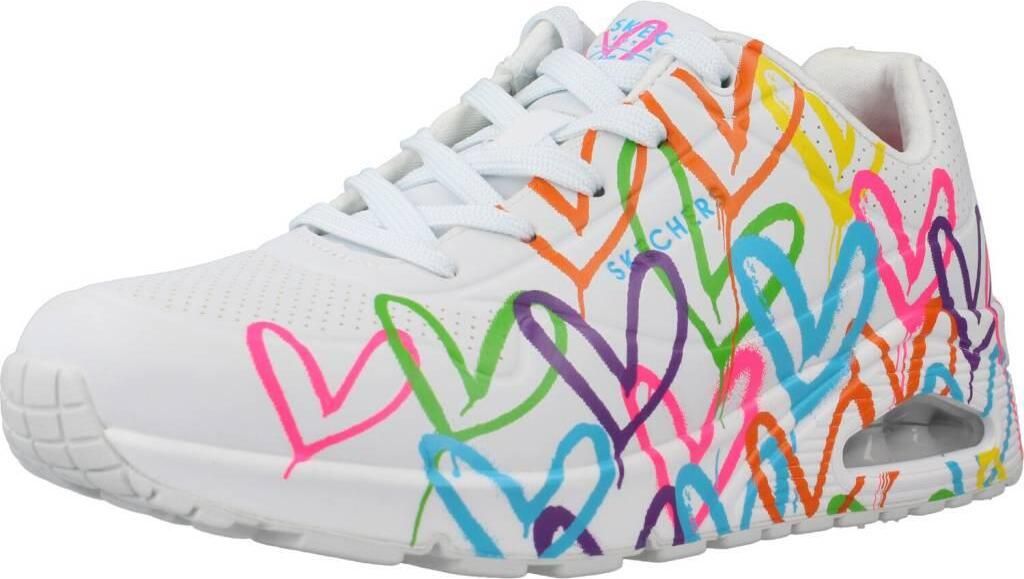 Skechers Sneaker UNO HIGHLIGHT LOVE, Textil, Weiß, Damen Produktbild 