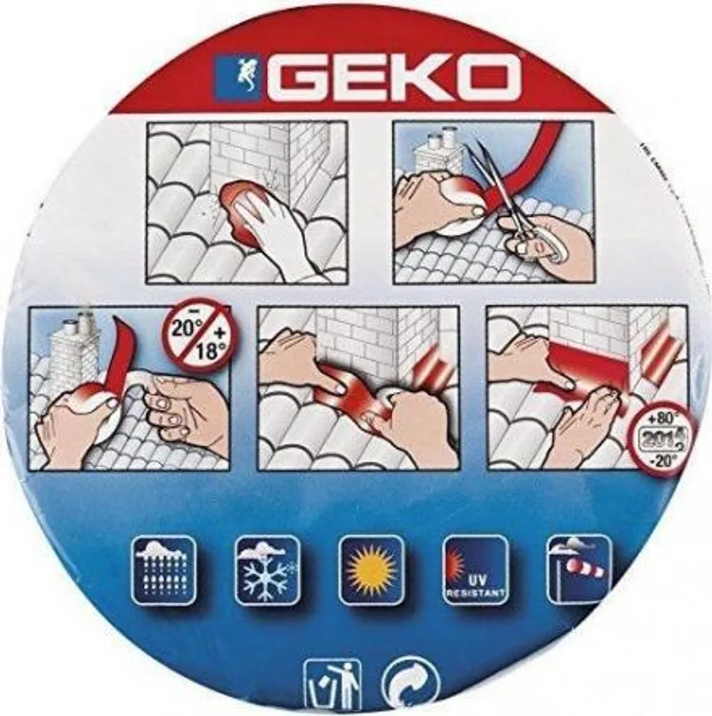 Bande d'étanchéité bitumineuse Geko ultra résistante 10 m x 10 cm alu