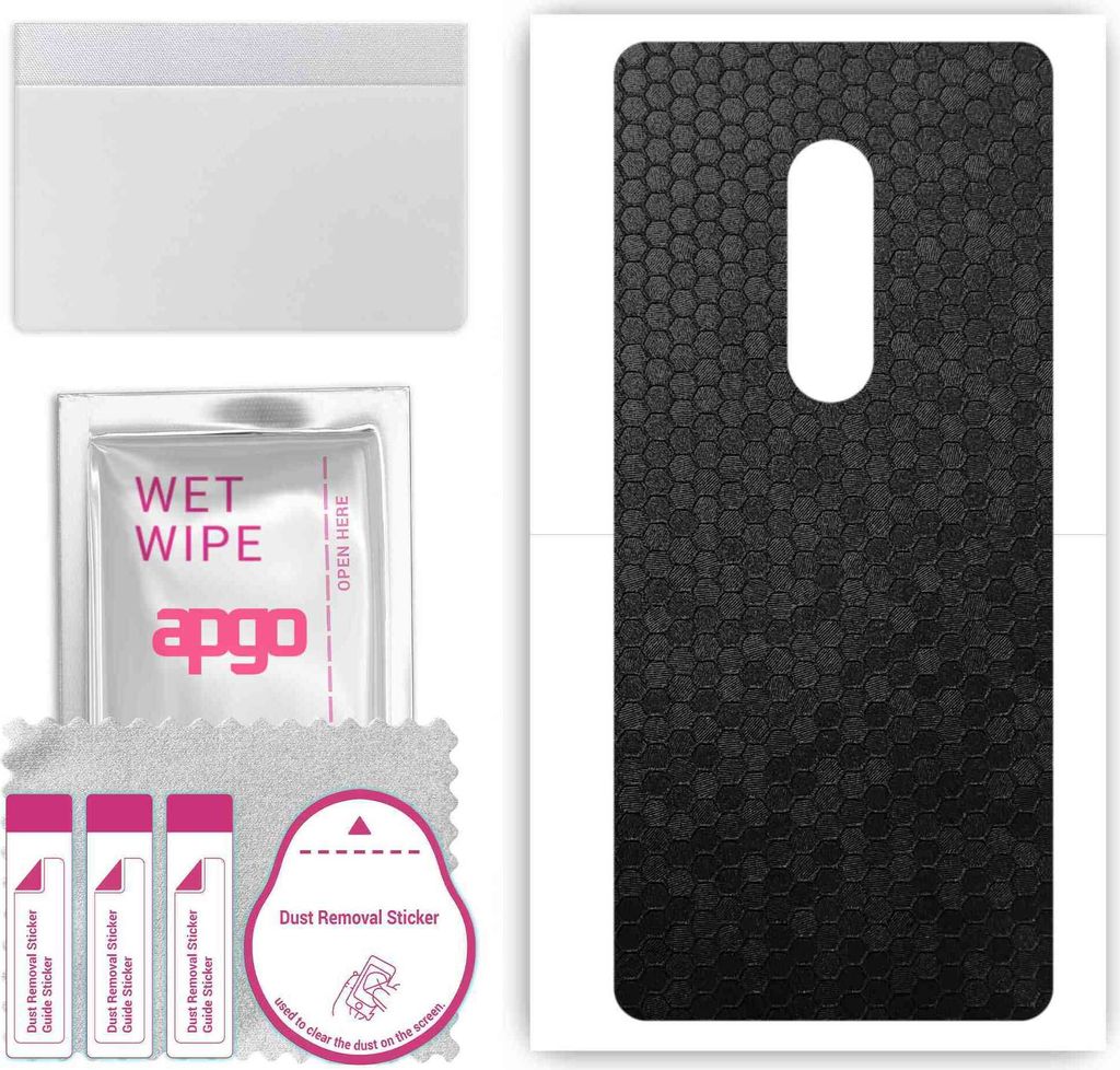 apgo Rückseite Schutzfolie, Skin, kompatibel mit Blackview Max 1, Hinten Displayschutzfolie aus Vinylfolie, kratzfest, einfache Montage - Schwarze...