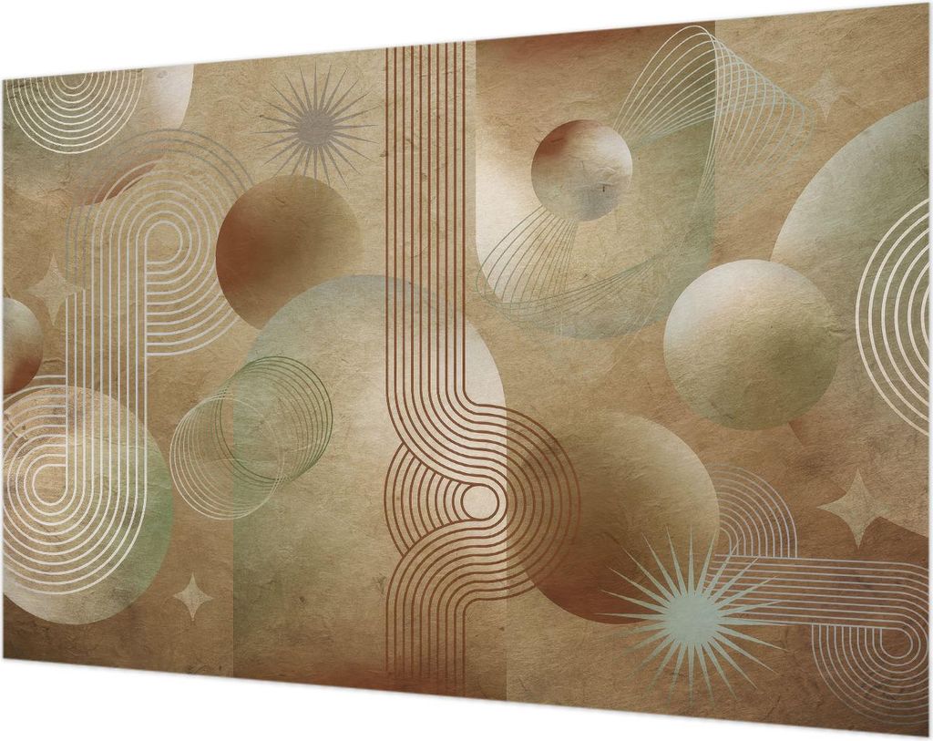 Wandtapete - Dekorative Tapete für Wohnzimmer- Tapetenfolie für Wanddekoration - 104x70 cm - Geometrisches Muster