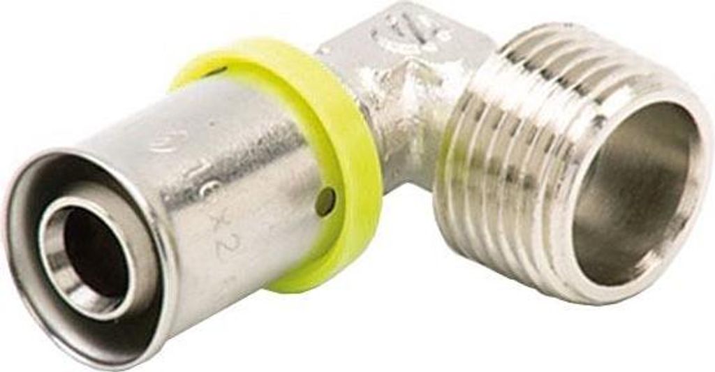 Pressfitting Fittings Verbundrohr Aluverbundrohr, Winkel Ø16 x AG 1/2"