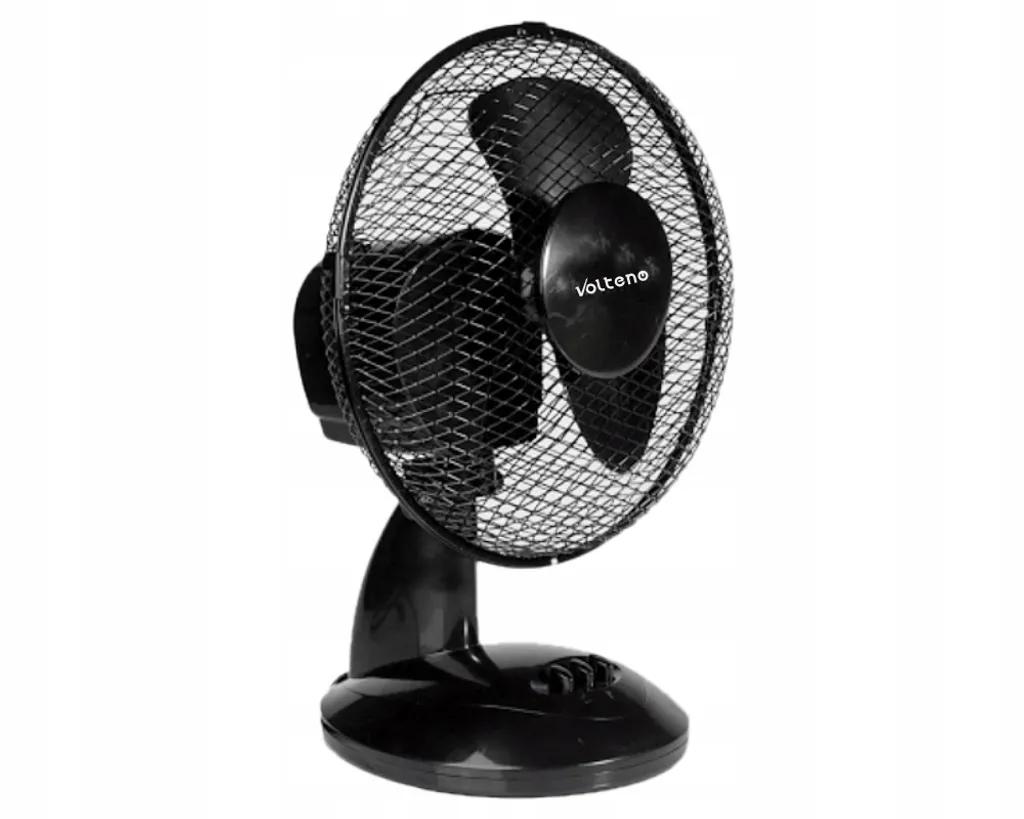 Ventilateur de bureau noir 23cm silencieux et compact pour été 2024