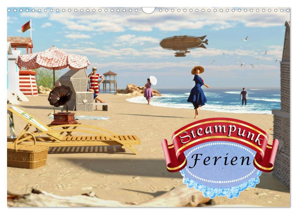 Steampunk Ferien (Wandkalender 2027 DIN A3 quer), CALVENDO Monatskalender