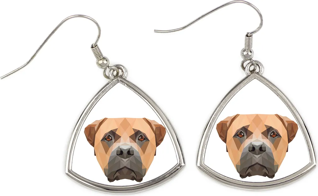Gioielli Bullmastiff: Orecchini con Foto e Scritta Art-Dog