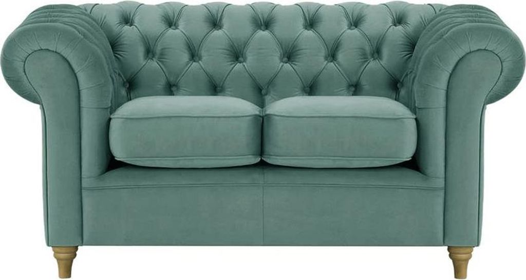 Zweisitzer-Sofa Chesterfield-Velluto 12-wax black
