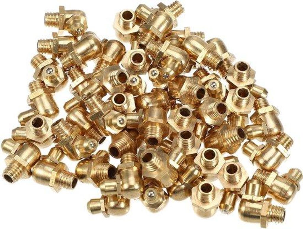 Set aus 50 Teilen, 90-Grad-Schraubenset aus Messing, M6 x 1,0, Dauerhaft und praktisch