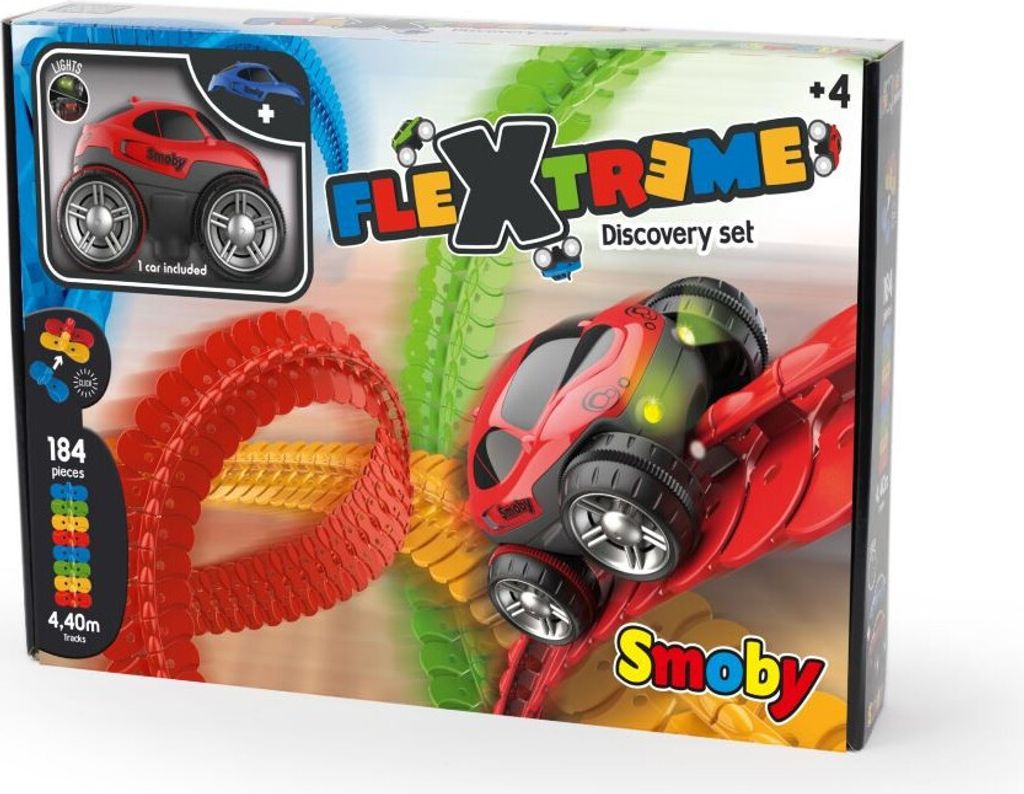 Smoby FleXtreme Starter-Set Autorennbahn - 184 bunte Produktbild 36