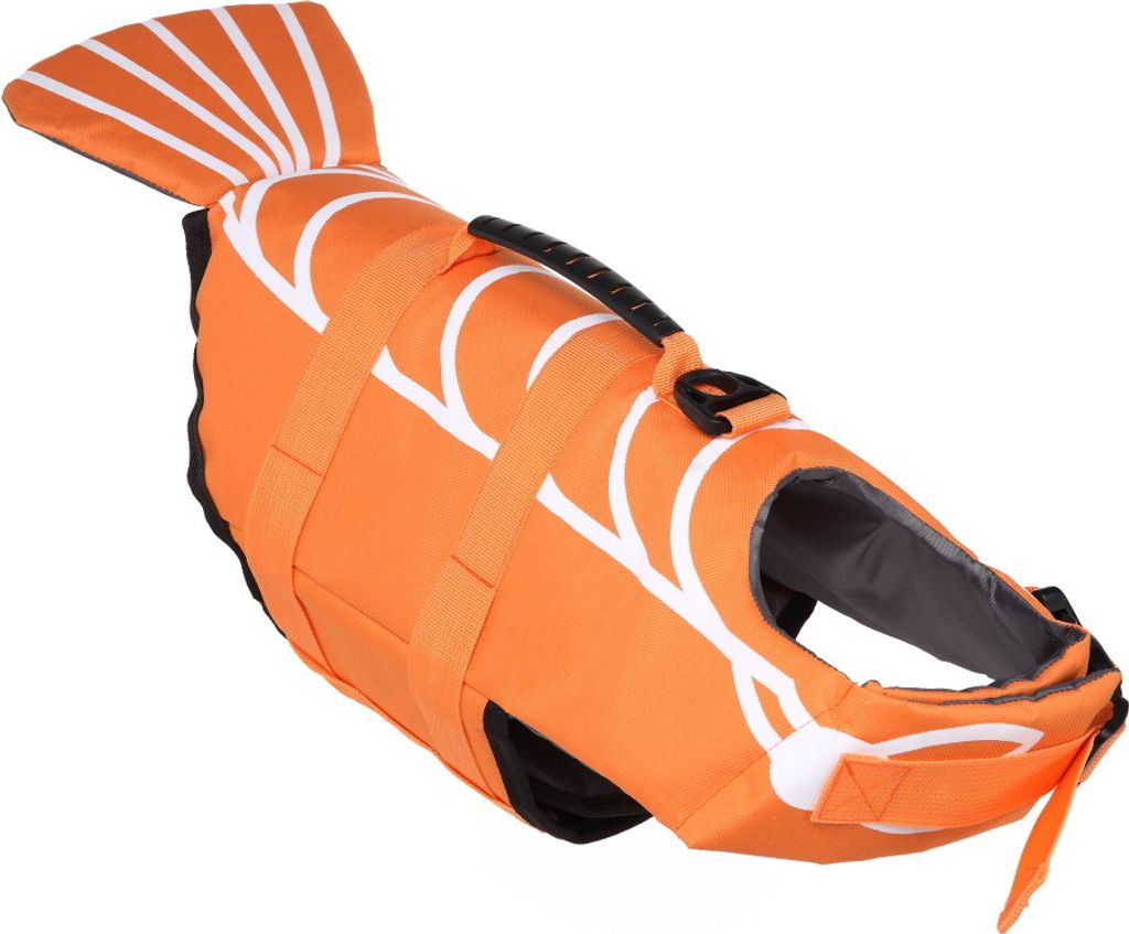 INF Hunde-Schwimmweste, Haustier-Schwimmweste mit reflektierenden Streifen Orange S