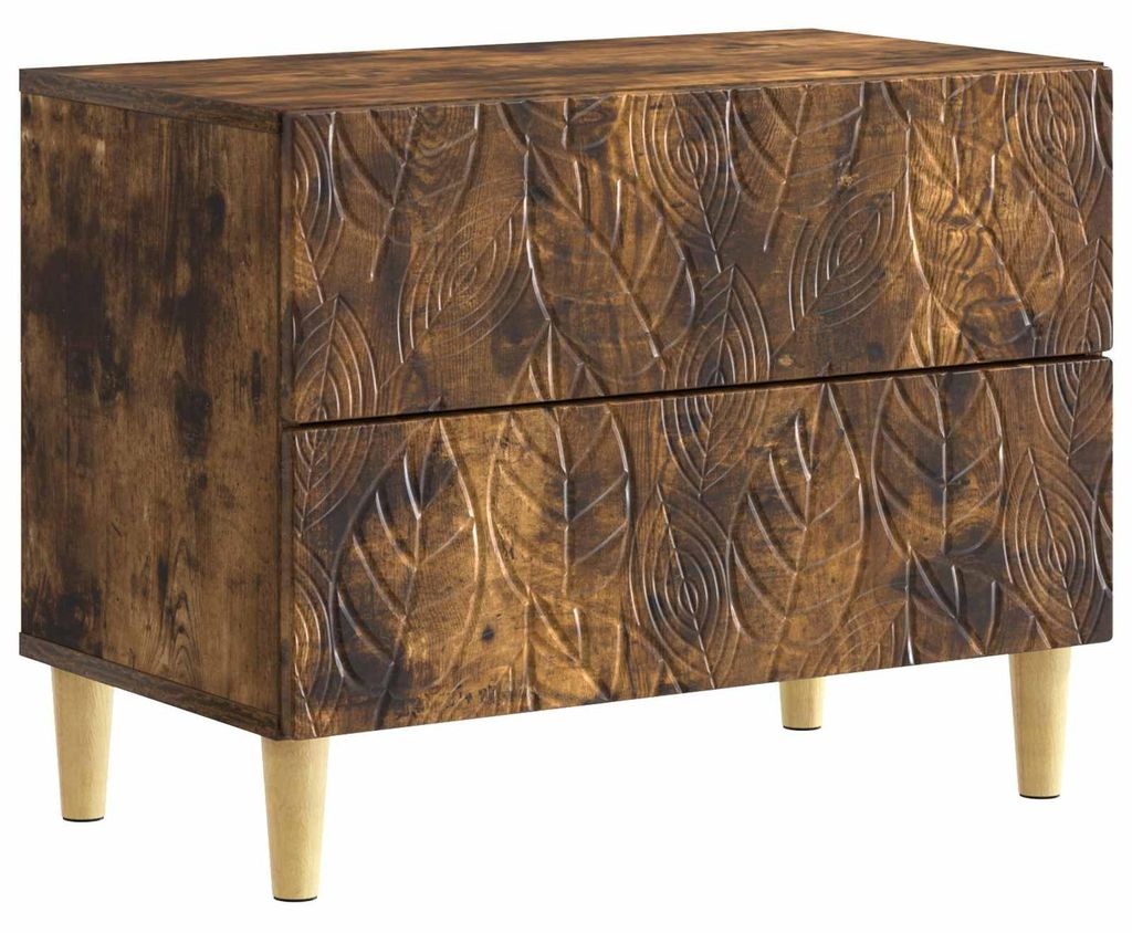 vidaXL Nachttisch Geräucherte Eiche 62 x 34,5 x 48 cm Holzwerkstoff