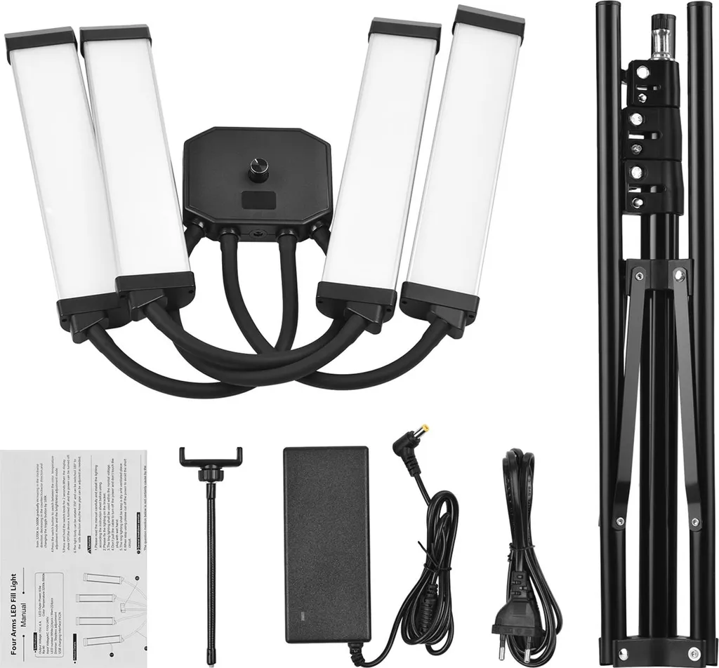 Éclairage LED pour streaming et vlogging avec support smartphone 2m - 2