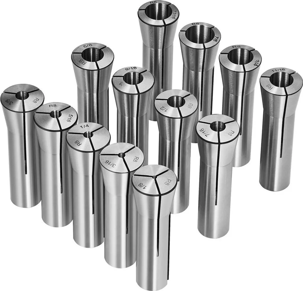Jeu de 13 pinces de serrage R8 de 1/8 à 7/8 en acier allié pour fraiseuse