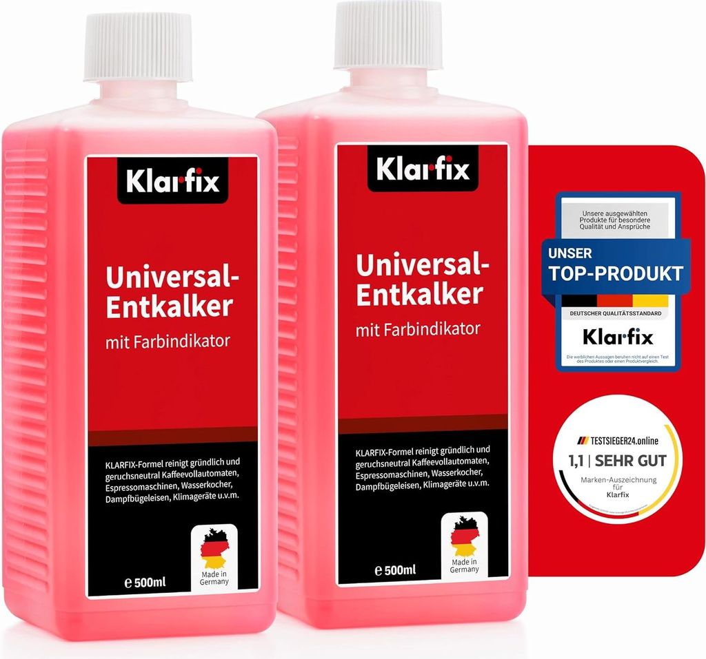 Universal-Entkalker mit Farbindikator | Hochwirksamer Entkalker für alle Haushaltsgeräte mit Wasserkontakt mit Farbindikator | Universell einsetz...