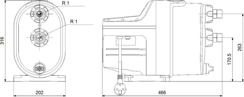 Domáca vodáreň Grundfos Scala1 3-45 1x 230 V Obrázok produktu 2