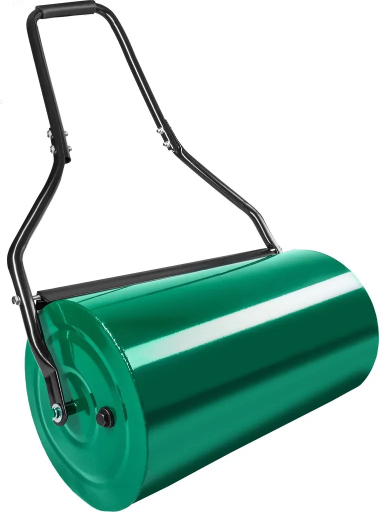 Rouleau à gazon vert 50cm en acier pour nivellement de jardin et semis
