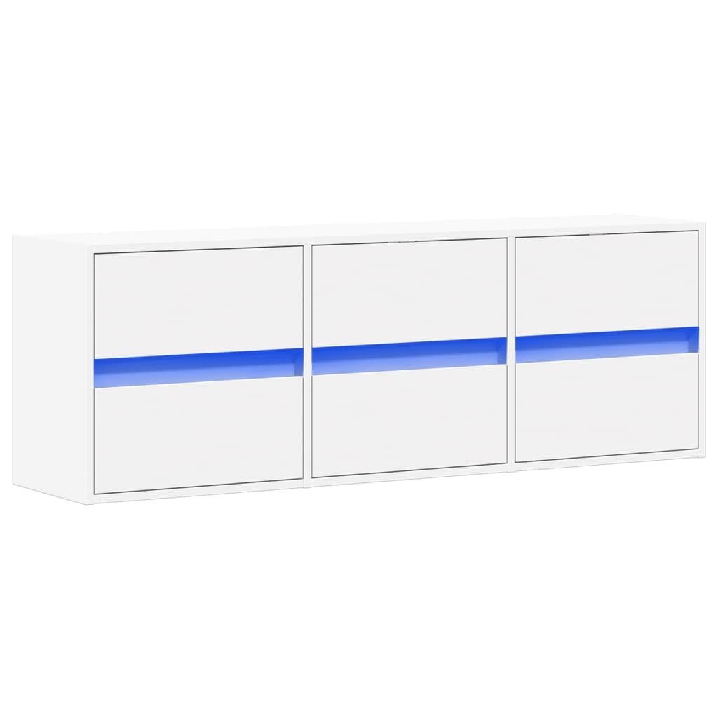 "Winterschlussverkauf "TV-Board - Fernsehtisch - TV-Tisch/TV-Wandschrank Skandinavisch - CLORIS - Fernsehenschrank -mit LED-Beleuchtung Weiß 130x3...