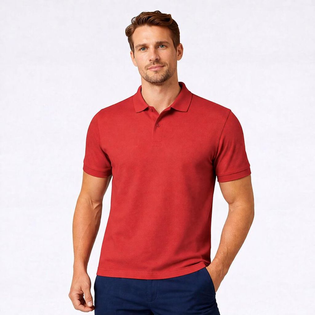 Herren Poloshirt rot Gr. S : S : rot : 65% Baumwolle 35% Produktbild 