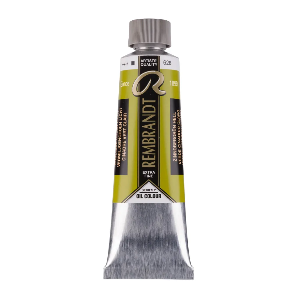 Peinture à l'huile Rembrandt 150ml - Vert Vermillon Clair 626 - Tube