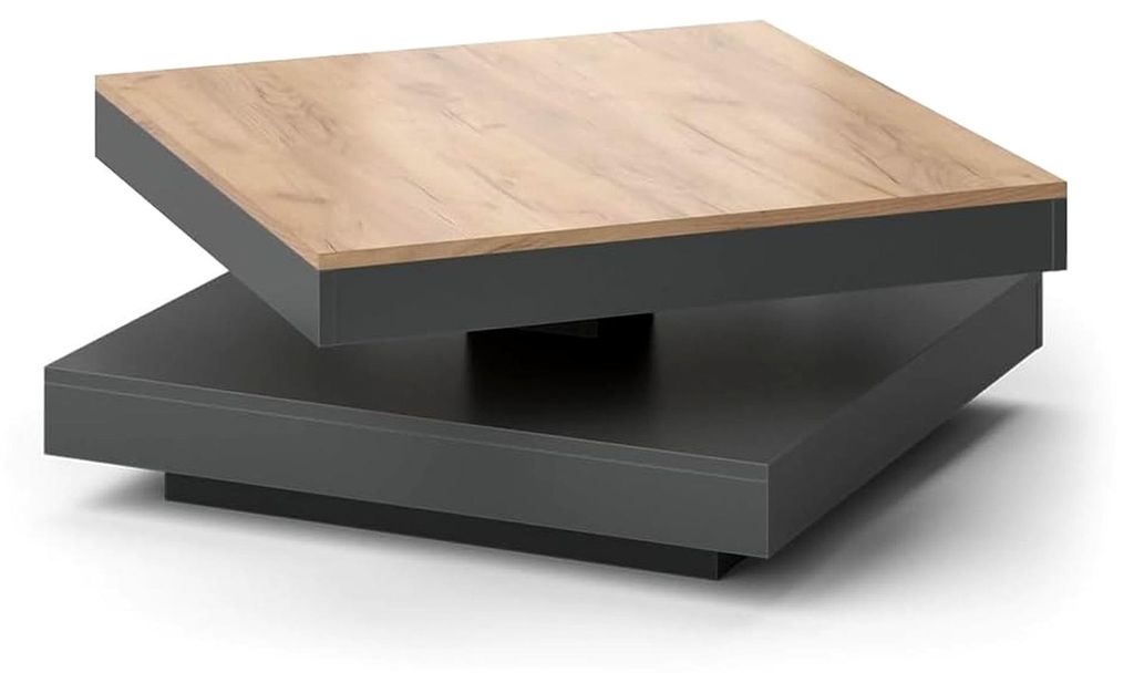 Couchtisch Elias, Anthrazit, 70 x 70 cm, als Ablagefläche und flexible Raumaufteilung