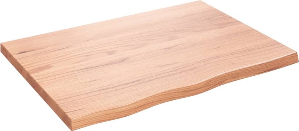 vidaXL Wandregal Hellbraun 80x60x(2-4) cm Massivholz Eiche Behandelt