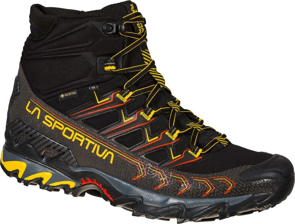 La Sportiva Herren Ultra Raptor II Mid GTX Leichtwanderstiefel Black/Yellow 43.5