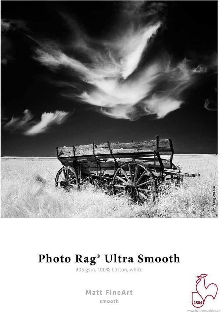 Hahnemühle Photo Rag Ultra Smooth FineArt Inkjet-Papier - 305 g/m² - DIN A4 - 25 Blatt
