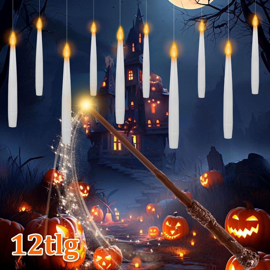 Jayseuw LED-kaarsen, 12 stuks zwevende kaarsen, LED-kaarsen Productafbeelding 