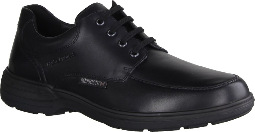 Mephisto Douk Herren, Schnürer, Halbschuhe, Leder, Schwarz, Produktbild 