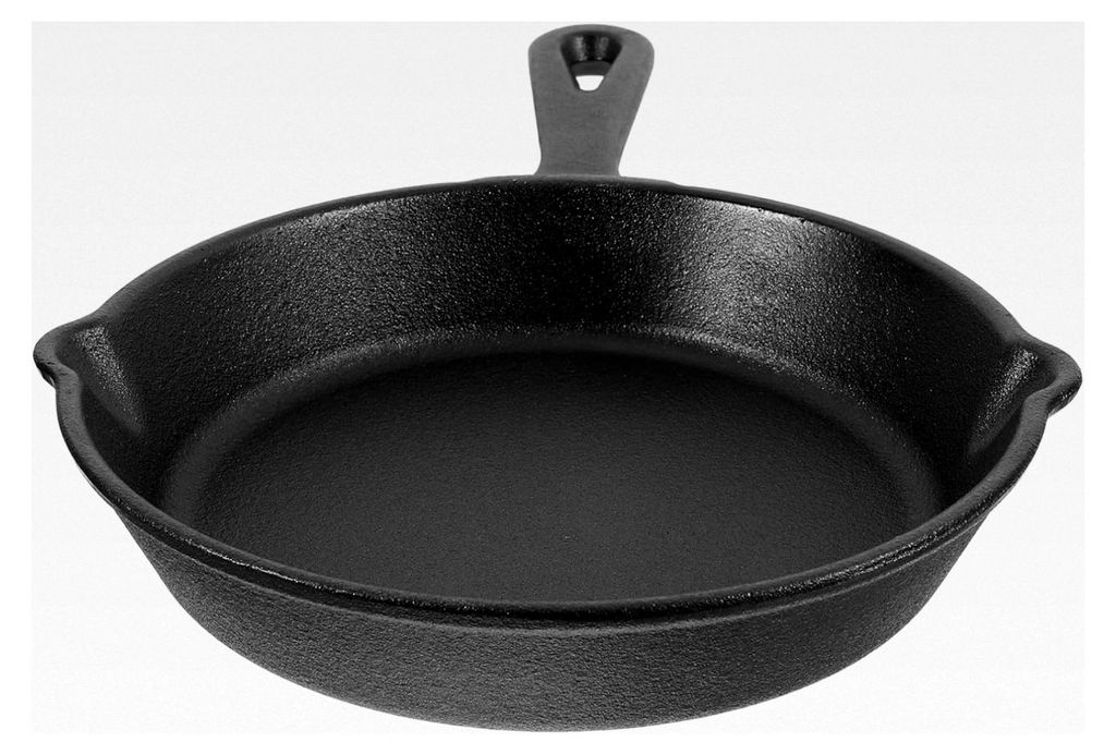 Kleine Gusseisenpfanne 16cm Dickes Gusseisen Antihaftbeschichtet für Einzelportionen mit Robustem Griff