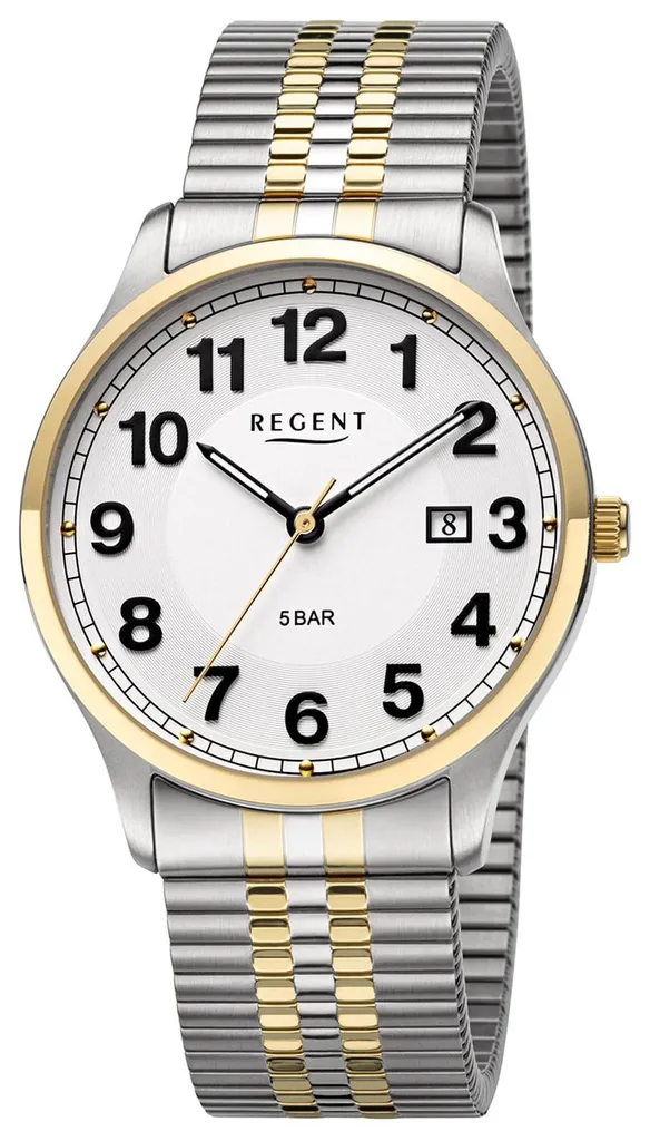 Montre Regent F-1575 Homme : Enfilage Facile grâce au Bracelet Élastique