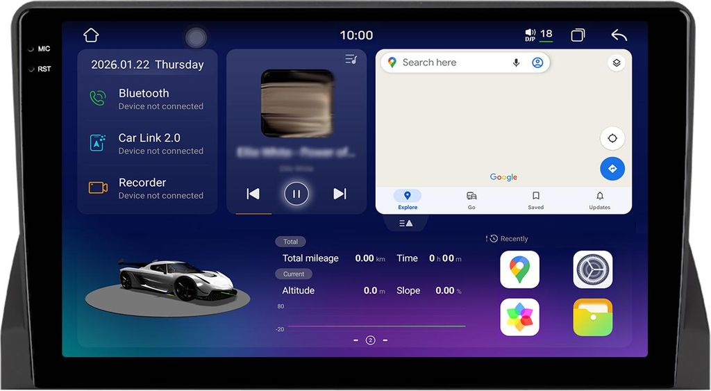 2k Display Android Radio 128GB für Mercedes-Benz C-Klasse W204 2007–2014 Carplay Android Auto Navi 4G LTE Bluetooth DAB+ Rückfahrkamera Lenkrad...