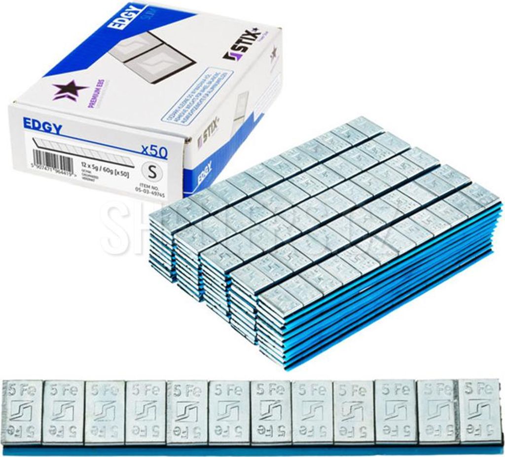 50 Streifen STIX Klebegewichte 60G (12x5G), Stahl, verzinkt Produktbild 
