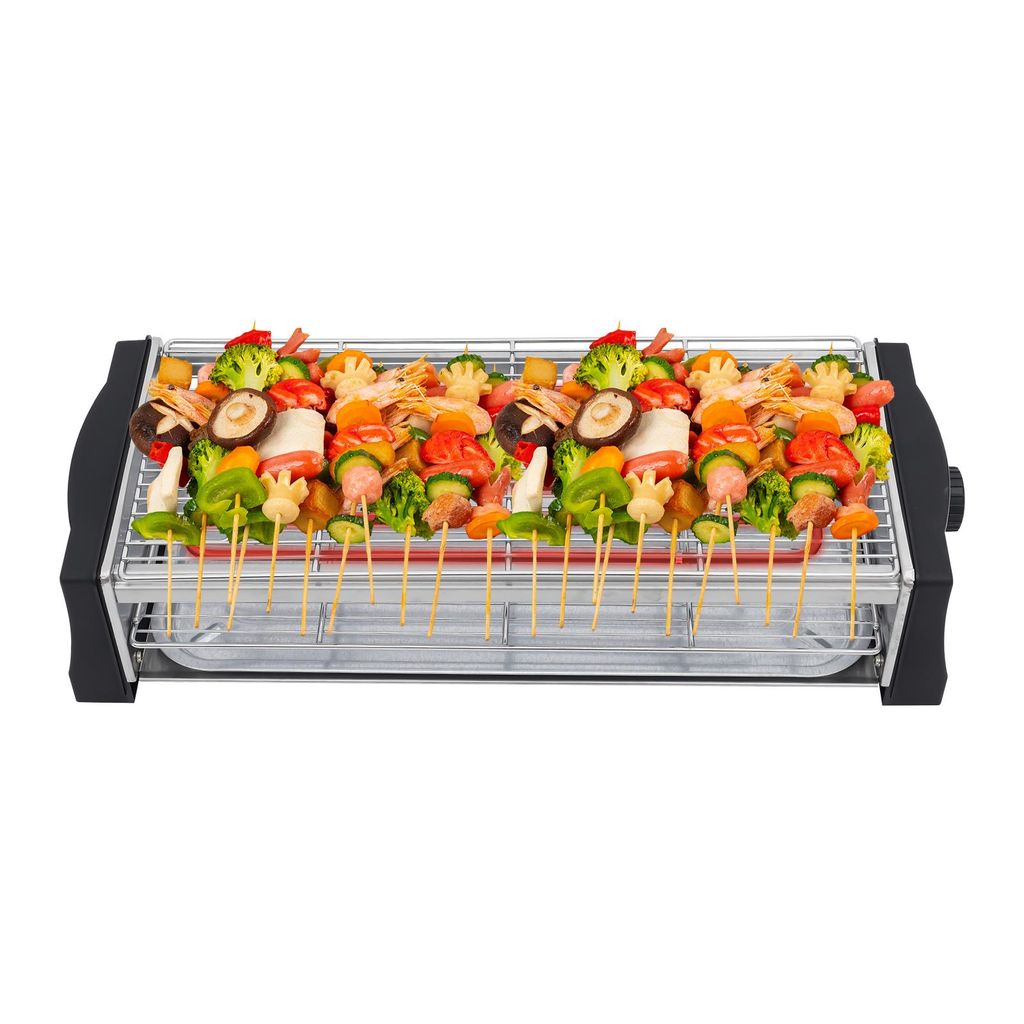 Elektrogrills Tischkochgrill 55*21*13cm Elektrischer Tischgrill 2200W