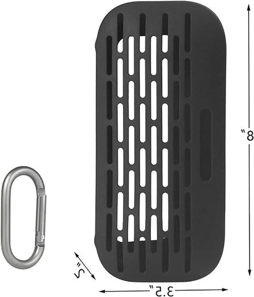 Coque silicone antichoc noire pour enceinte portable petite taille souple