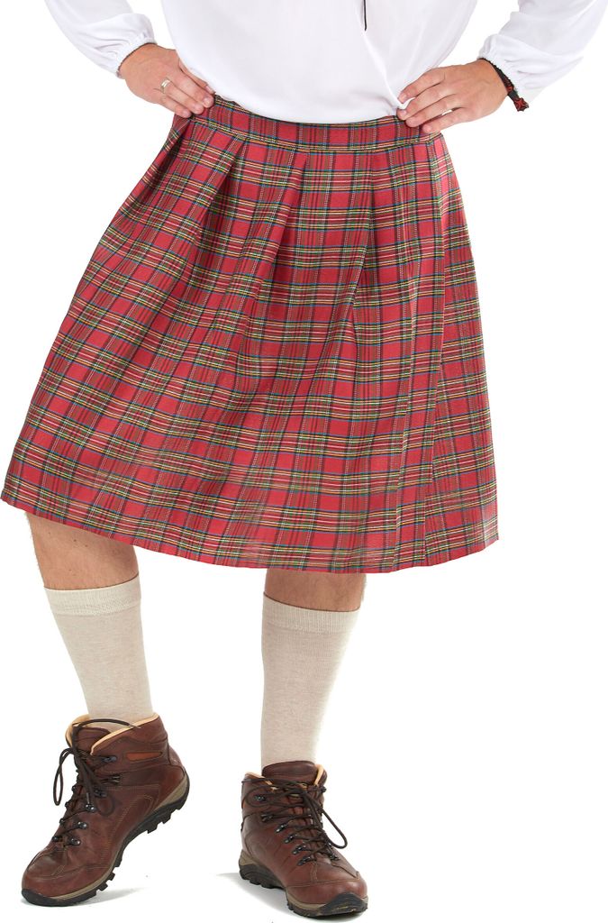 Schottisches Kilt für Erwachsene rot Produktbild 